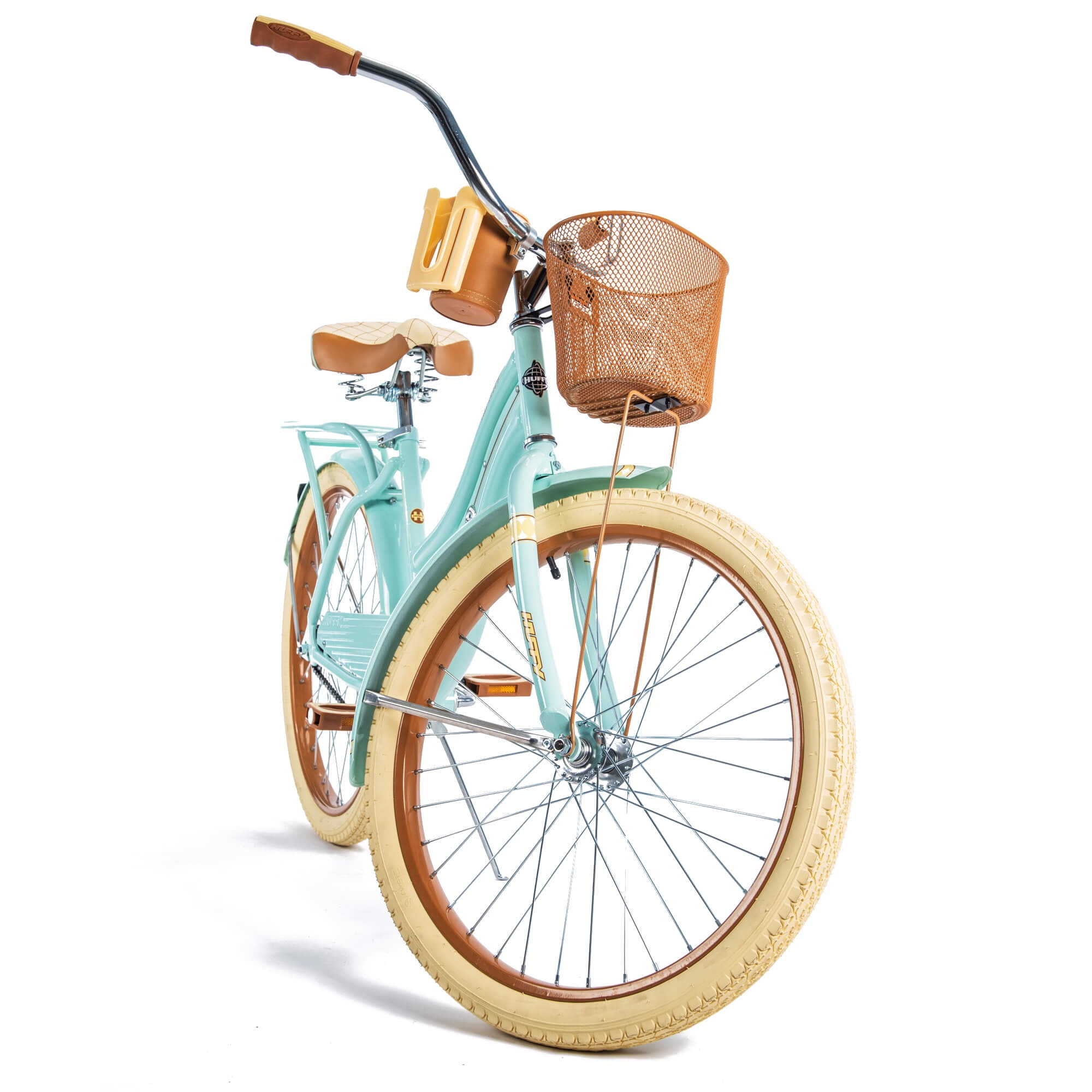 Huffy Vintage Womens Girl Cruiser Bike Beach Bicycle Basket Cup Holder Steel 34687211596  Ebay-6593