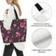 thumbnail image 3 of Balery Rose Mix Leopard 2 Bolsa Tote Estilo Estético con Cremalleras, Bolsa de Hombro, Bolsa de Compras Grande y Plegable, 3 of 8