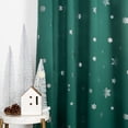 thumbnail image 4 of Quality Home Silver Snowflake Holiday & Silver Winter Wonderland Holiday Blackout Curtains-Snow 63", 4 of 5