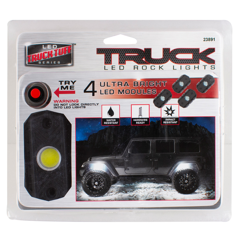 Refurbished Tuff Tech 23891w Truck Tuff White Rock Led Lights Walmart Com Walmart Com