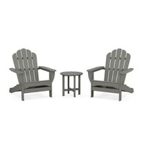 Trex Outdoors 3-Piece Monterey Bay Oversized Outdoor Adirondack Set in Stepping Stone