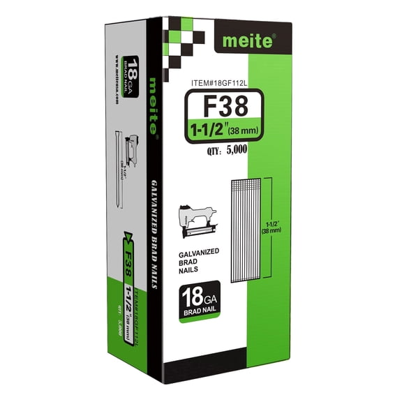 MEITE 18 Gauge Stainless Steel Brad Nails 1 inch Length Heavy Duty Finish Nails