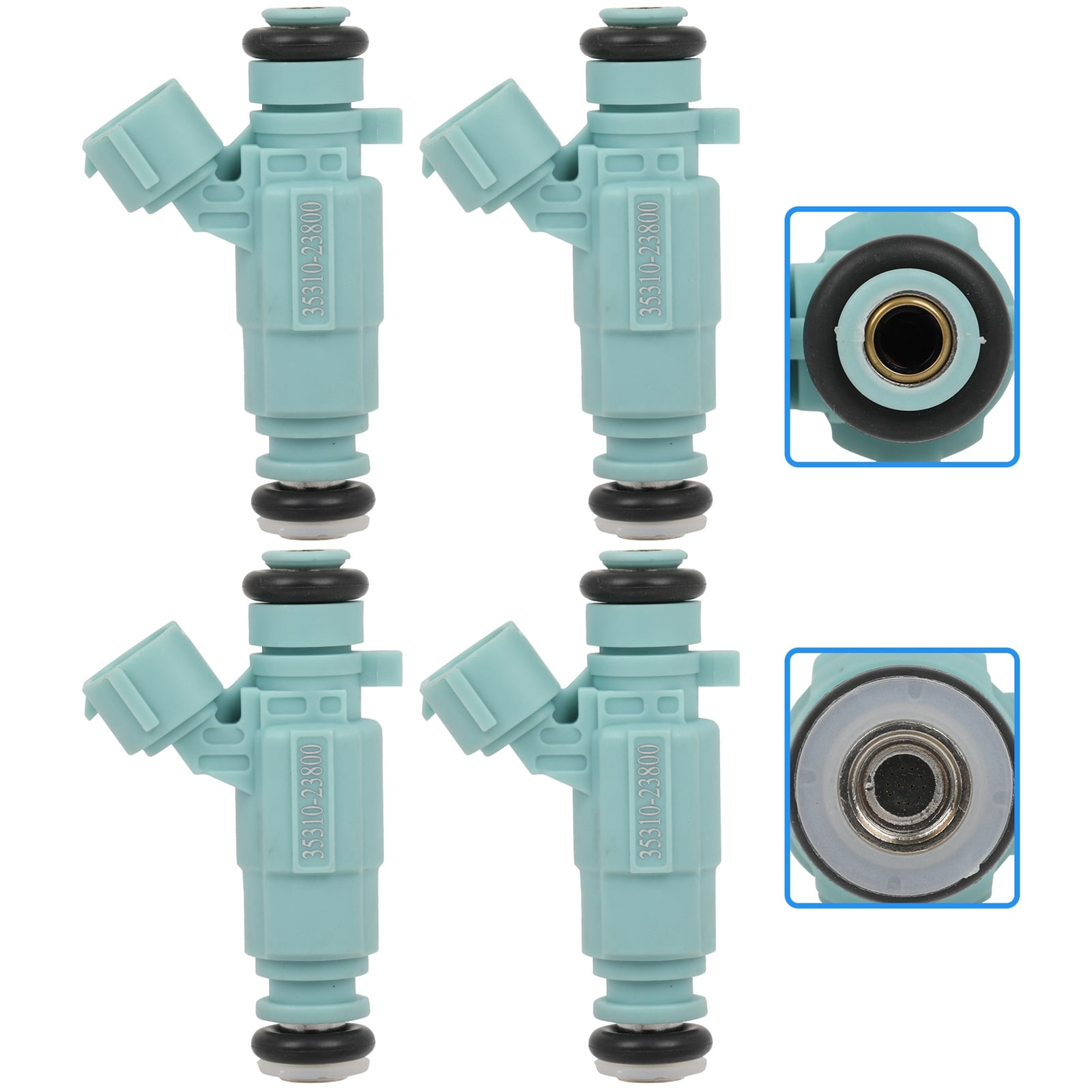 ECCPP FJ1012 4Pcs 12 Holes Fuel Injector Fit for 2006-2012 for Hyundai for Elantra,2010-2011 for Kia for Soul,2007-2009 for Kia for Spectra OEM Part Fuel Injectors Replace 84212345,4000041,3531023800