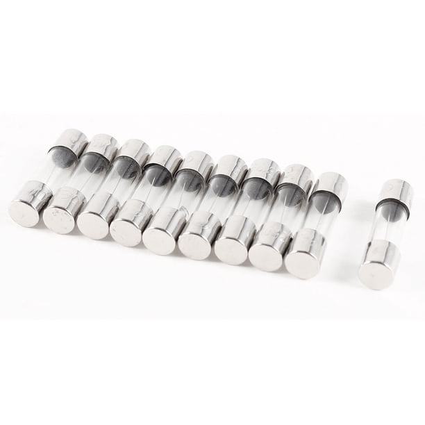 10 Piezas de Fusibles de Tubo de Vidrio de Tipo Rápido 5x20mm 250V 6.3A