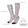 thumbnail image 4 of Naloa Abstract Floral Thigh High Socks Extra Long Stretchy Sock Women Over Knee High Opaque Stocking Daily Wear, 4 of 6