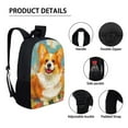 thumbnail image 3 of Xixirimido Colored Paint Corgi Dog Print Kids Backpack Set for Boys Girls School Bookbag Lunch Bag Pencil Bag 3 in 1 Set Teens Student School Daypack, 3 of 4