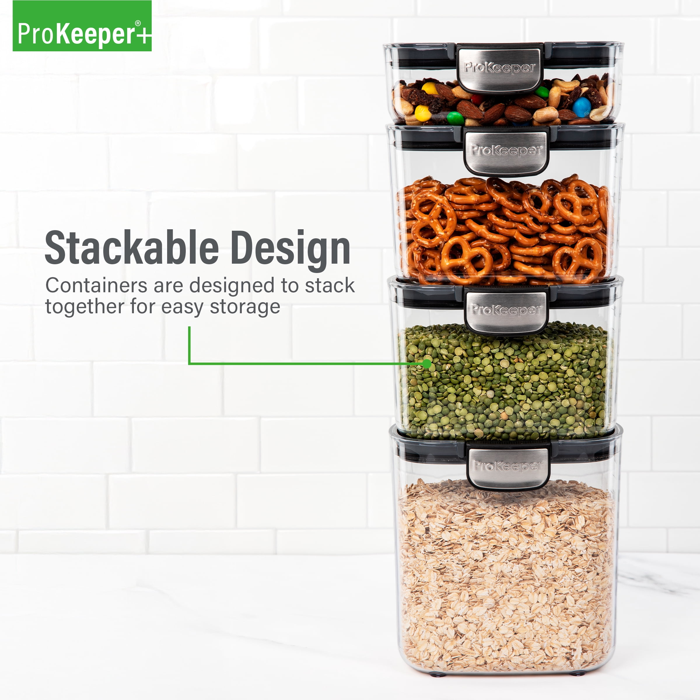 ProKeeper+ Airtight 5-Piece BPA-Free Pantry Storage Container Set