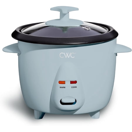 COOK WITH COLOR 6-Cup Rice Cooker 300-Watt Cooking Pot Kitchen Appliance, Blue
