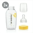 thumbnail image 2 of Medela 8 Ounce Breastmilk Bottle Set, Clear with Volume Markings, 3 Pack, 2 of 8