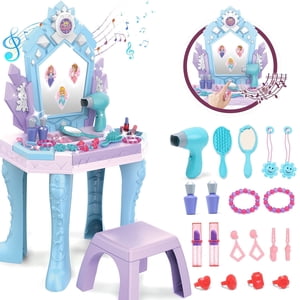 Toddler Vanity Table with Mirror, Lights, and Music