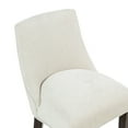 thumbnail image 5 of Beever Cream Chenille Barstool with Rubberwood Legs - Set of 2, 5 of 10