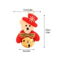 thumbnail image 3 of Adornos navideños colgante para árbol de Navidad muñeco anciano con campana suministros de decoración navideña-M7009 muñeco oso campana dorado: 10x7 cm campana: 5 cm ANGGREK Otros, 3 of 3