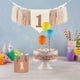thumbnail image 4 of Banner de borla del primer cumpleaños - Decoración de la trona, guirnalda de tela azul verde, rosa marrón, decoración de fondo para la fiesta, 4 of 6