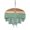 Green Teal Brown, variant on Outdoor Tablecloths with Umbrella Hole & Zipper, Farmhouse Blue Brown Round Tablecloth 54 Inch, Vintage Wooden Striped Waterproof Table Cloth, Patio/Pool/Picnic Table Covers