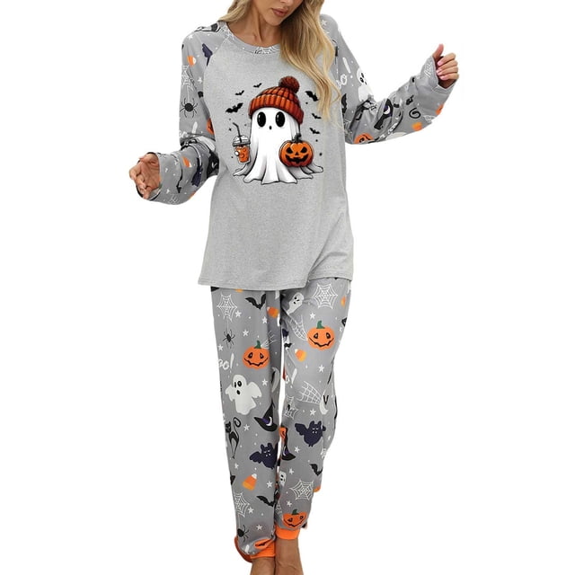 Ujnder Ensemble de Pyjama 2 Pcs pour Femmes Pyjama pour Femmes Grande Taille Pyjama Décontracté Tenue de Nuit Confortable BK4 m