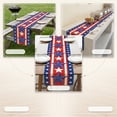 4th of July Star Stripe Table Runner, Independence Day Patriotic Long ...