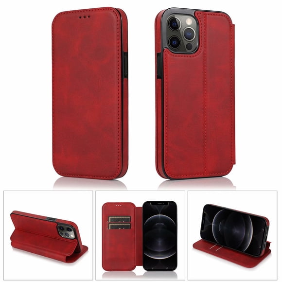 SHIELDON Étui pour iPhone 13 Pro, Étui Portefeuille en Cuir, Étui Antichoc avec Support et Fente pour Carte, Compatible avec iPhone 13 Pro