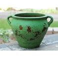 thumbnail image 3 of U.S.Sourcing Inc. Earthen Ware Weathered Egyptian Terracotta Vessel/Planter distreesed burnt green, 3 of 7