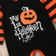 thumbnail image 5 of Inevnen My 1st Halloween Baby Hoodie Romper Boys Girls Pumpkin Jumpsuit Outfit Long Sleeve, 5 of 8