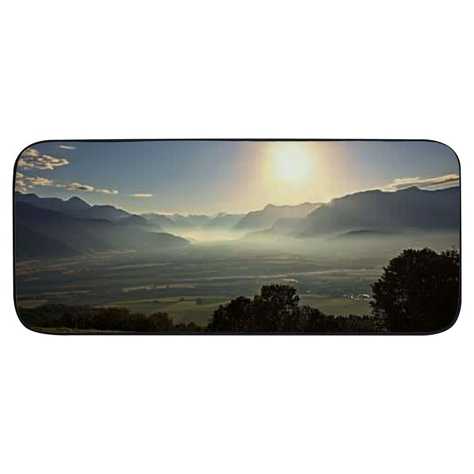 PHYHOO Decorative Door Mat, Door Mat with Non-Slip Rubber Backing, Easy Cleaning, Traps Dirt, Rug for Entry, Patio, Garage - Switzerland Bern Landscape Hiking Mountains Nature 19.68*47.24 in