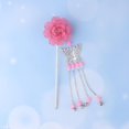 thumbnail image 2 of Flor Del Palillo Del Pelo de Flor de Horquil Del Moño Pin de Colgante Decoración - Rosado Soledad Palillos para el cabello para las mujeres, 2 of 8