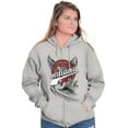 thumbnail image 3 of Indiana Cool Indy Wing Wheel IN Pride Unisex Fleece Graphic Zip Up Hoodie Brisco Brands 2X, 3 of 5