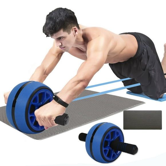 Accesorios deportivos, rodillo de rueda para abdominales, equipo de ejercicio en casa para hombres y mujeres, mango de espuma antideslizante, rodillera, fortalecedor muscular central, rueda de TPR par