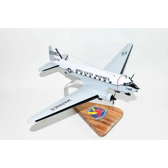 MCAS El Toro C-117 (1974) Model, 1/64 scale, Mahogany, Douglas Aircraft Company