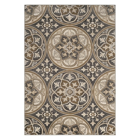SAFAVIEH Lyndhurst Madeline Geometric Circles Area Rug  Light Grey/Beige  3 3  x 5 3 Lyndhurst Rug Collection. Luxurious EZ Care Area Rugs. The Lyndhurst Collection features luxurious  easy care  easy-maintenance area rugs made to add long lasting charm and decorative beauty even in the busiest  high traffic areas of the home. Hand tufted using a blend of soft yet durable synthetic yarns styled in traditional Persian florals  interwoven vines and intricate latticework. Use the Lyndhurst rugs in your home for an elegant and transitional upgrade.