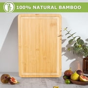 GL-Bamboo Extra Large Bamboo Cutting Board, 15.7 x 10.6 x 0.9 in, Juice Groove