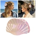 thumbnail image 2 of Gytml Shell Hair Claw Clip, Large Non- Beach Hair Accessory Fashionable Seashells Hair Barrettes For Women Summer Vacation Daily Wear(Pink-2.44X3.74Inch), 2 of 6
