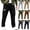 Army Green, variant on Mens Work Trousers Cargo Pants Stretchy Drawstring Waist Trouser Straight Fit Gym Tracksuit Bottoms Outdoor Camping Hiking Pant Loose Fit Jogger Multi Pockets Sweatpants