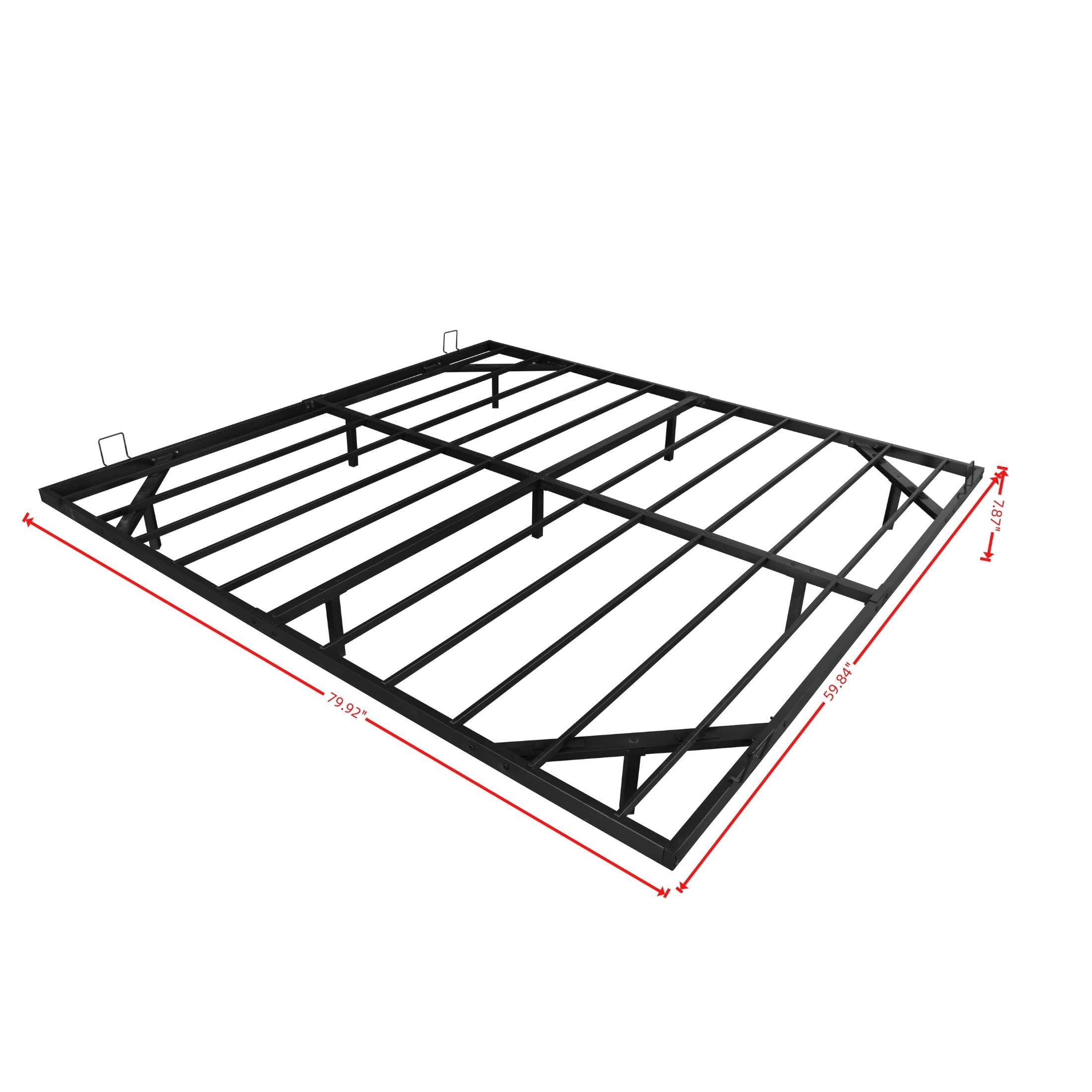 Noble House Bryan 80" Queen Floating Bed Frame with LED Lights, Modern Metal Platform Bed, Sturdy Support, Black
