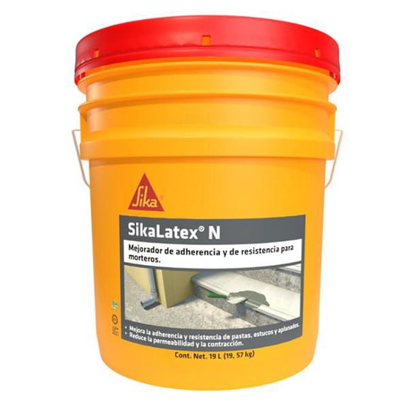 aditivo para mortero sika latex-n de 19 l blanco