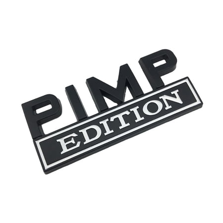 Zinc Alloy PIMP EDITION Black N Red Emblem Badges For Chevy Ford Car Zinc Alloy PIMP EDITION Black N Red Emblem Badges For Chevy Ford Car