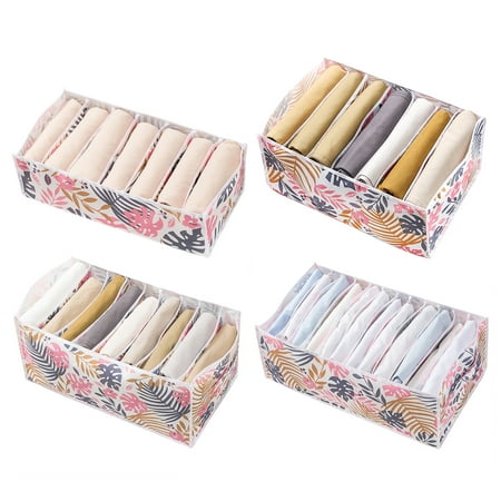 

MEGAWHEELS Bedroom Dresser Drawer Organizer Collapsible Fabric Wardrobe Organisers Foldable Closet Dividers Storage Boxes for Clothes Bras Socks Ties Scarves Breathable Dustproof Odorless 7/9/12 Cell