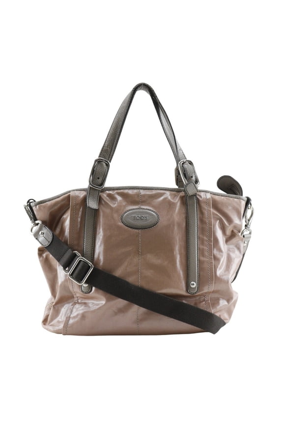 Pre-Owned Tod's G line tote bag shoulder PVC brown 2way ladies (Fair)