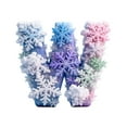 thumbnail image 1 of W Snowflake Series 2D Acrylic Backpack Car Pendant Decoration Ornament Alphabet Design W, 1 of 7