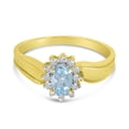 thumbnail image 6 of 14k Yellow Gold Oval Aquamarine And Diamond Ring, 6 of 6