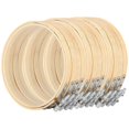 thumbnail image 3 of 2025 Latest Model 12pcs 5.1in Bamboo Embroidery Hoops Adjustable Circle Rings for Crossed, 3 of 5