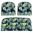 thumbnail image 2 of Pack of 3 Wicker Chair Cushions, Waterproof Outdoor Loveseat Cushions for Patio Furniture, 3 Pieces Wicker Furniture Cushions, 1 Loveseat and 2 U-Shaped Cushions, Green, 2 of 10