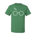 thumbnail image 2 of Wild Bobby, White Wizard Glasses and Lightning Scar, Movies, Men Graphic Tee, Kelly, Small, 2 of 4
