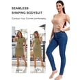 thumbnail image 3 of MANIFIQUE Women's Bra Free Bodysuits Tummy Control Shapewear Thong Body Shaper with Removable Pads, 3 of 7