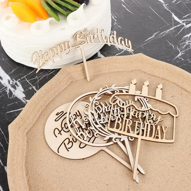 Cake topper Happy Birthday vintage