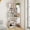 White, variant on Gitawusa White 6-Tier Tall Corner Bookcase, 62.2 Inch Wooden Display Rack with Baffle for Living Room & Home Office Storage