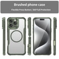 thumbnail image 2 of Carbon Fiber Texture Magnetic Case for iPhone 16 Pro, Compatible with MagSafe,Translucent Matte Anti-Fingerprint Back Slim Shockproof Protection Phone Case,Green,For iPhone 16 Pro, 2 of 9