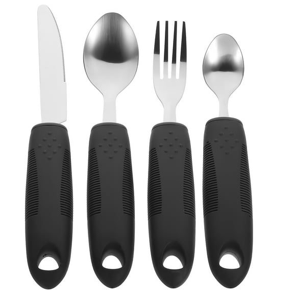 Elderly Tableware Tremble Proof Silverware Disabled Eating Spoon Built-up Flatware Anti-slip Adaptive Utensils for Adults