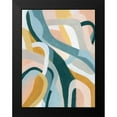 thumbnail image 2 of Vess, June Erica 12x14 Black Modern Framed Museum Art Print Titled - Pastel Puzzle II, 2 of 5