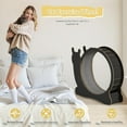 thumbnail image 4 of Homall Roue d'Exercice pour Chat, Grande Roue de Course d'Exercice de 48 Pouces pour Chat avec Mécanisme de Verrouillage/roue Silencieuse/piste Tapis, Tapis Roulant pour Chats d'Intérieur, Noir, 4 of 7