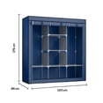thumbnail image 2 of Closet Organizador Armable de Acero Inoxidable | Armario de Almacenamiento para Ropa | Ropero Portatil | Mueble de Tela Impermeable con Cierre | Perchero Guardaropa para Recamara, 2 of 5